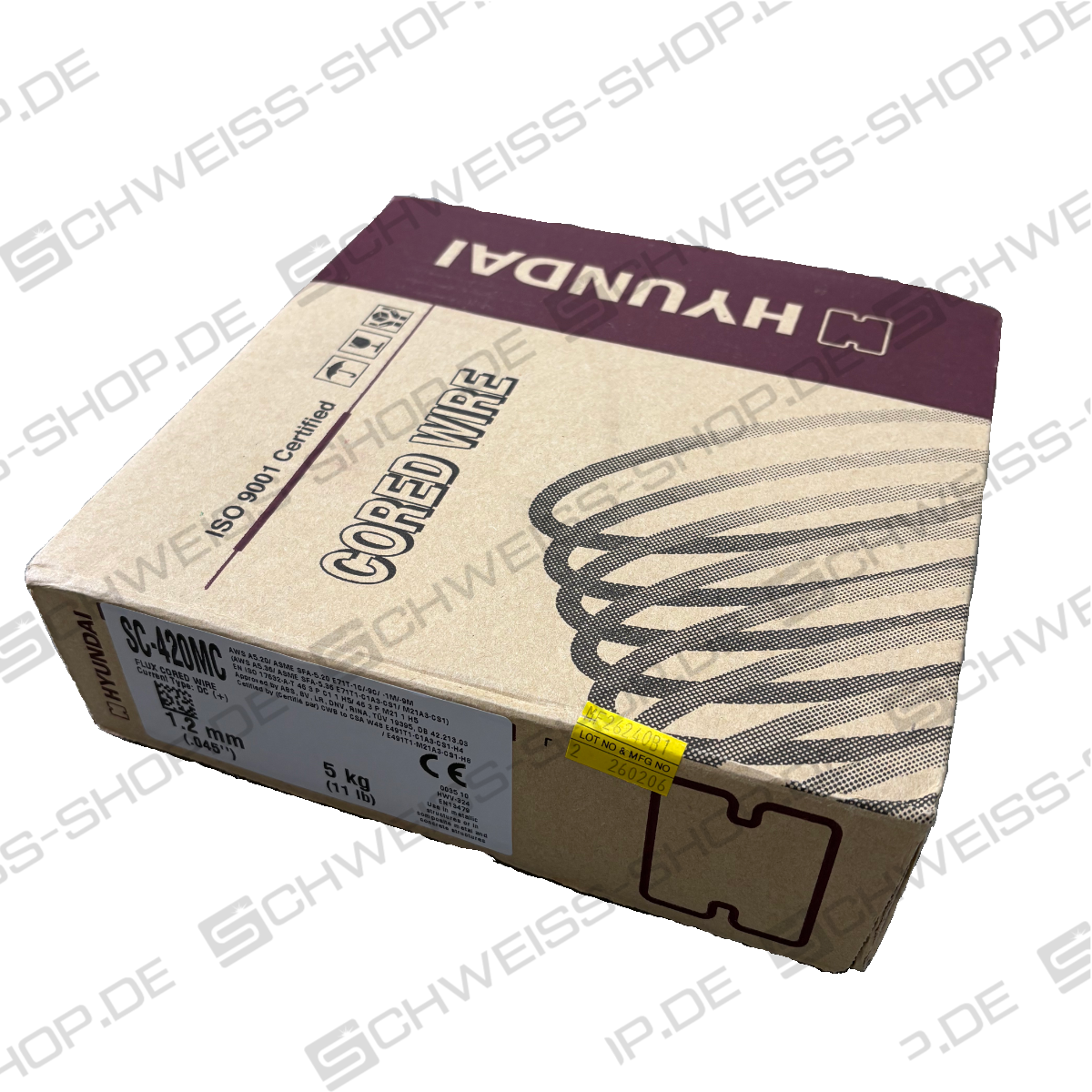 Hyundai Welding SC-420MC 1,2 D200 | Elettrodo a filo animato SC-420MC Ø 1,2 mm, bobina D300 da 15 kg | 1596FUS0013 Elettrodo a filo animato SC-420MC Ø 1,2 mm, bobina D300 da 15 kg | Acciaio