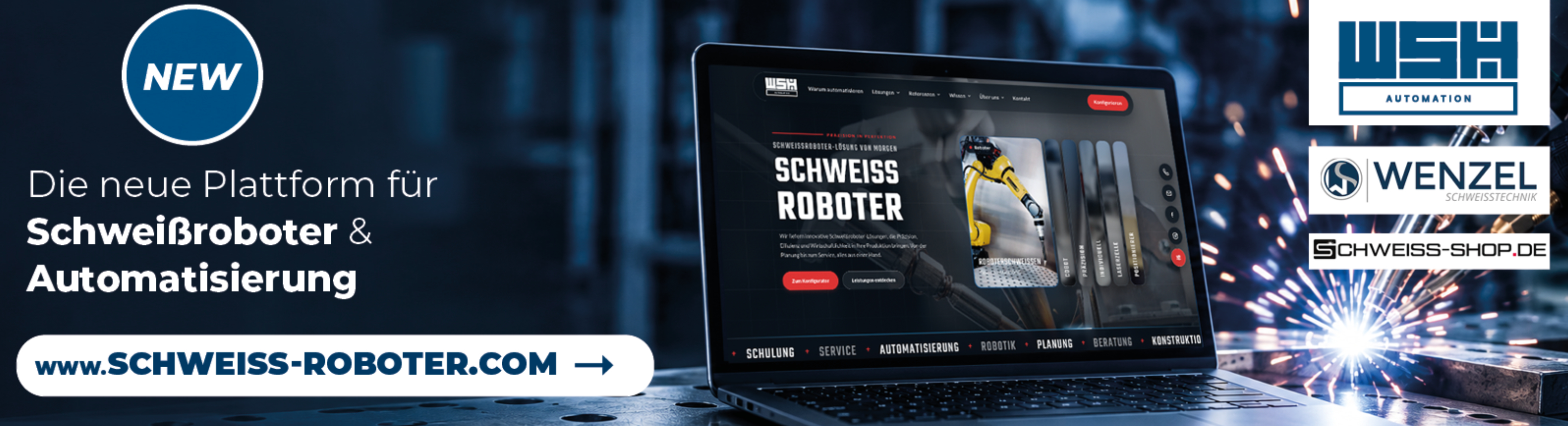 Neue Internetseite für automatisiertes Schweißen.