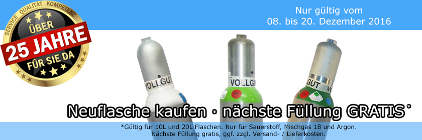 Gasflaschen Angebot Argon Mischgas 18 Sauerstoff