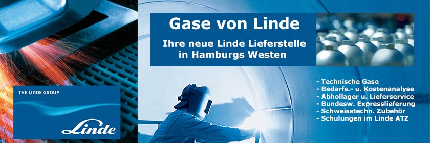 Linde Gase Lieferstelle Schweiss-Shop Hamburg Lurup