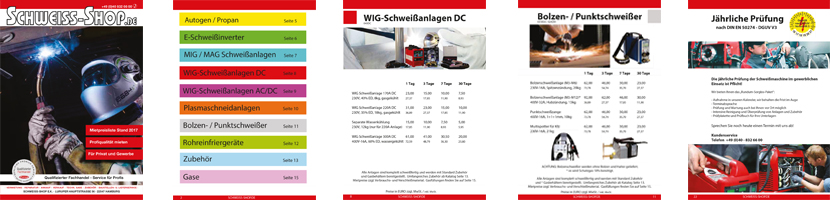 Schweiss-Shop Mietpreisliste PDF